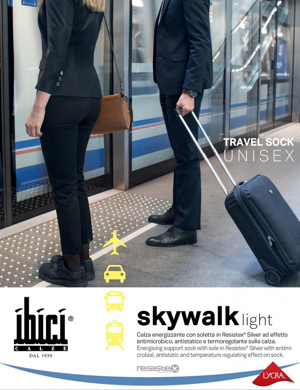 Calcetín Ibici Skywalk Light compresión graduada de 11-14 mmHg